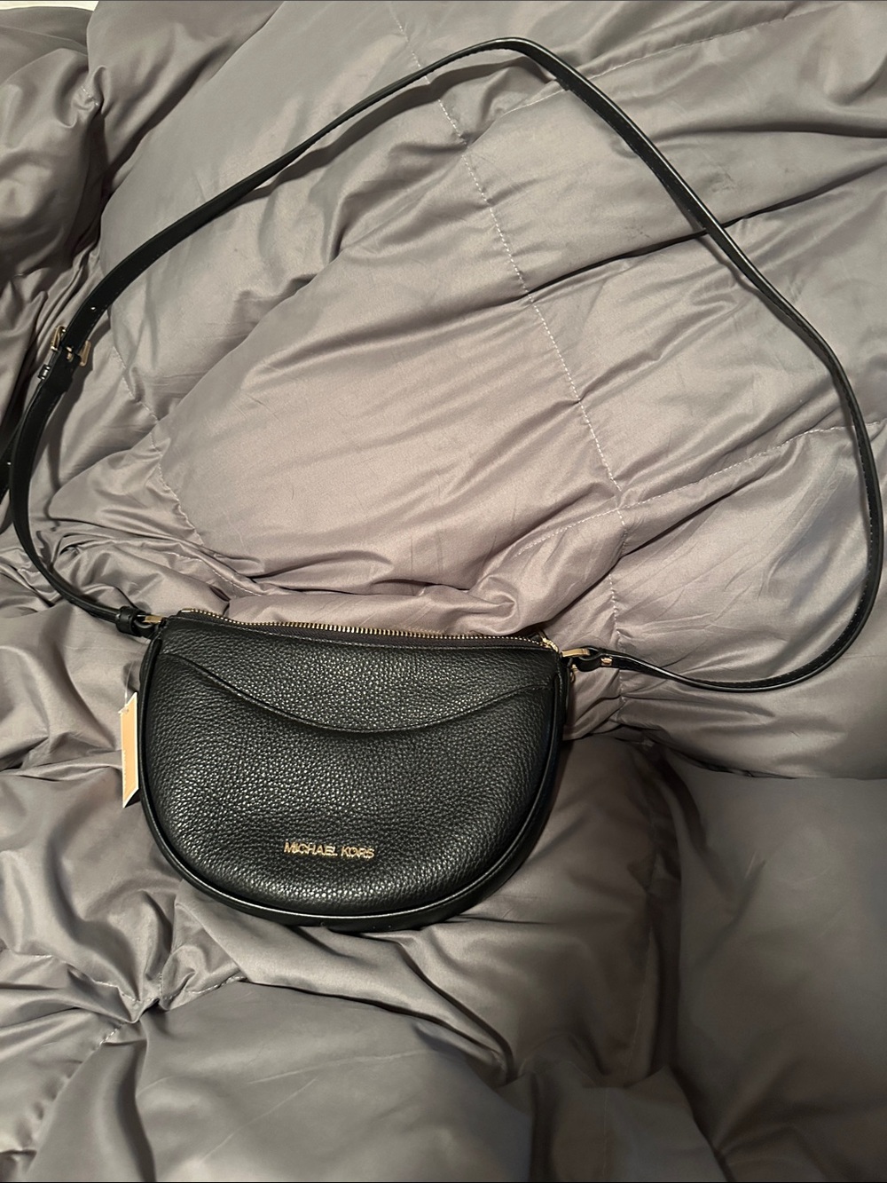 Michael Kors Black Dover Small Leather Crossbody